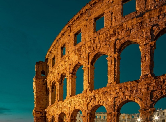Roman amphiteather in Pula city